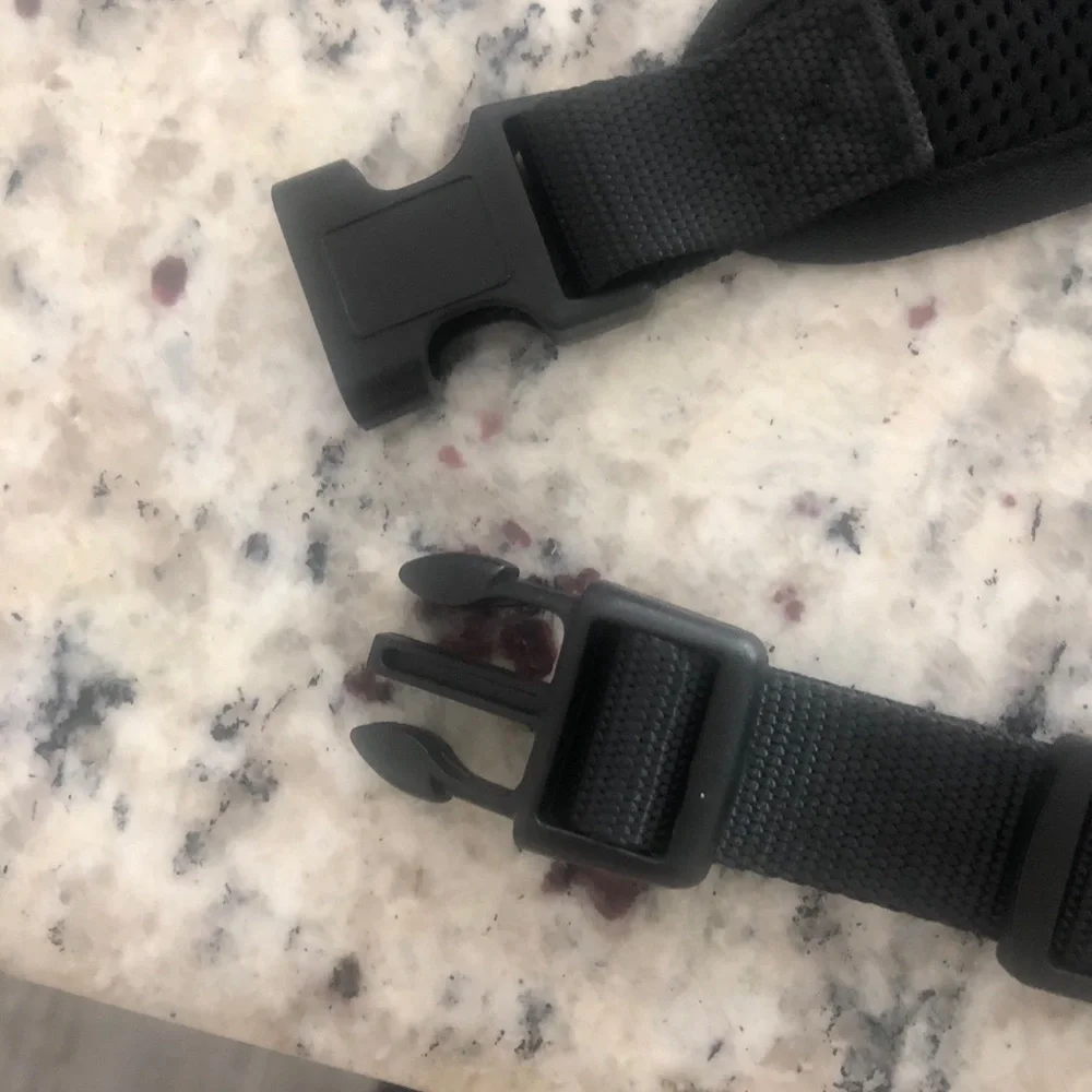 The Dog Walking Company Adjustable Black Gray Dog Harness Size M Set of 2